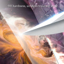 For iPhone 14 Pro Marble Pattern Glass Protective Phone Case(Water Waves)