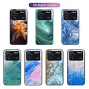 For Xiaomi Poco M4 Pro Marble Pattern Glass Protective Phone Case(Typhoon)