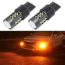 1 Pair 7440 12V 7W Continuous Car LED Fog Light(Orange Light)