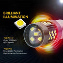 1 Pair 1157 12V 7W Strobe Car LED Fog Light(Orange Light)