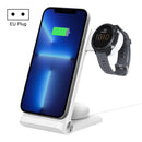 NILLKIN 3-in-1 Magnetic Wireless Charger with Garmin Watch Charger, Plug Type:EU Plug (White)