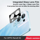 For OPPO Reno8 5G imak High Definition Integrated Glass Lens Film Black Version