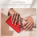 For iPhone 13 Pro D03 Heart PU Leather Electroplated Phone Case (Red)