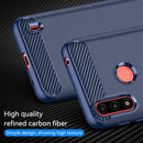 For Lenovo K13 Brushed Texture Carbon Fiber TPU Phone Case(Blue)