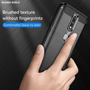 For Nokia 2.4 Brushed Texture Carbon Fiber TPU Phone Case(Black)