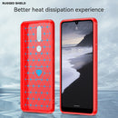 For Nokia 2.4 Brushed Texture Carbon Fiber TPU Phone Case(Red)