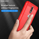 For Nokia 2.4 Brushed Texture Carbon Fiber TPU Phone Case(Red)