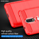 For Nokia 2.4 Brushed Texture Carbon Fiber TPU Phone Case(Red)