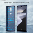 For Nokia 2.4 Brushed Texture Carbon Fiber TPU Phone Case(Blue)