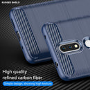 For Nokia 2.4 Brushed Texture Carbon Fiber TPU Phone Case(Blue)