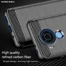 For Nokia 5.4 Brushed Texture Carbon Fiber TPU Phone Case(Black)