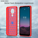For Nokia 5.4 Brushed Texture Carbon Fiber TPU Phone Case(Red)