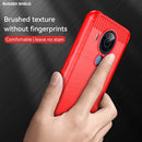 For Nokia 5.4 Brushed Texture Carbon Fiber TPU Phone Case(Red)
