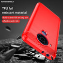 For Nokia 5.4 Brushed Texture Carbon Fiber TPU Phone Case(Red)