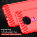For Nokia 5.4 Brushed Texture Carbon Fiber TPU Phone Case(Red)