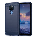 For Nokia 5.4 Brushed Texture Carbon Fiber TPU Phone Case(Blue)