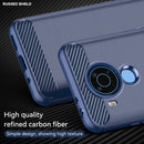 For Nokia 5.4 Brushed Texture Carbon Fiber TPU Phone Case(Blue)