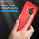 For Nokia X10 / X20 Brushed Texture Carbon Fiber TPU Phone Case(Red)