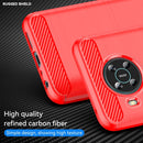 For Nokia X10 / X20 Brushed Texture Carbon Fiber TPU Phone Case(Red)