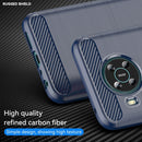 For Nokia X10 / X20 Brushed Texture Carbon Fiber TPU Phone Case(Blue)