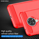 For Nokia G20 Brushed Texture Carbon Fiber TPU Phone Case(Red)
