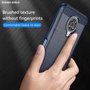 For Nokia G20 Brushed Texture Carbon Fiber TPU Phone Case(Blue)