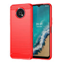 For Nokia G50 Brushed Texture Carbon Fiber TPU Phone Case(Red)