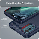 For Nokia G11 Brushed Texture Carbon Fiber TPU Phone Case(Blue)