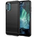 For Nokia G21 Brushed Texture Carbon Fiber TPU Phone Case(Black)