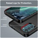 For Nokia G21 Brushed Texture Carbon Fiber TPU Phone Case(Black)