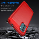 For Nokia G21 Brushed Texture Carbon Fiber TPU Phone Case(Red)