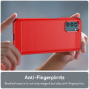 For Nokia G21 Brushed Texture Carbon Fiber TPU Phone Case(Red)