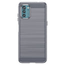 For Nokia G21 Brushed Texture Carbon Fiber TPU Phone Case(Grey)