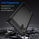 For Nokia C2 2nd Edition Brushed Texture Carbon Fiber TPU Phone Case(Black)