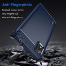For Nokia C2 2nd Edition Brushed Texture Carbon Fiber TPU Phone Case(Blue)