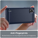 For Nokia C2 2nd Edition Brushed Texture Carbon Fiber TPU Phone Case(Blue)