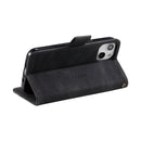 Splicing Leather Phone Case For iPhone 14(Black)