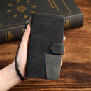 Splicing Leather Phone Case For iPhone 14(Black)