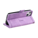 Splicing Leather Phone Case For iPhone 14(Purple)