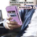 Splicing Leather Phone Case For iPhone 14(Purple)