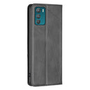 For Motorola Moto G42 4G Prismatic Invisible Magnetic Leather Phone Case(Black)