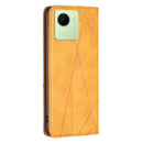 For Realme C30 Prismatic Invisible Magnetic Leather Phone Case(Yellow)