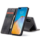 For Huawei P40 CaseMe-013 Multifunctional Horizontal Flip Leather Case with Card Slot & Holder & Wallet(Black)