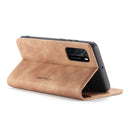 For Huawei P40 CaseMe-013 Multifunctional Horizontal Flip Leather Case with Card Slot & Holder & Wallet(Brown)