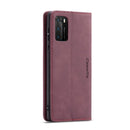 For Huawei P40 CaseMe-013 Multifunctional Horizontal Flip Leather Case with Card Slot & Holder & Wallet(Wine Red)