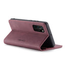 For Huawei P40 CaseMe-013 Multifunctional Horizontal Flip Leather Case with Card Slot & Holder & Wallet(Wine Red)