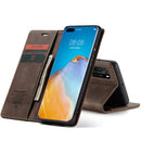 For Huawei P40 CaseMe-013 Multifunctional Horizontal Flip Leather Case with Card Slot & Holder & Wallet(Coffee)