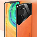 For Realme C30 All-inclusive Leather + Organic Glass Phone Case(Yellow)