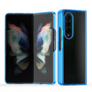 For Samsung Galaxy Z Fold4 Acrylic + TPU Transparent Protective Phone Case(Blue)