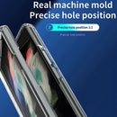 For Samsung Galaxy Z Fold4 Acrylic + TPU Transparent Protective Phone Case(Blue)
